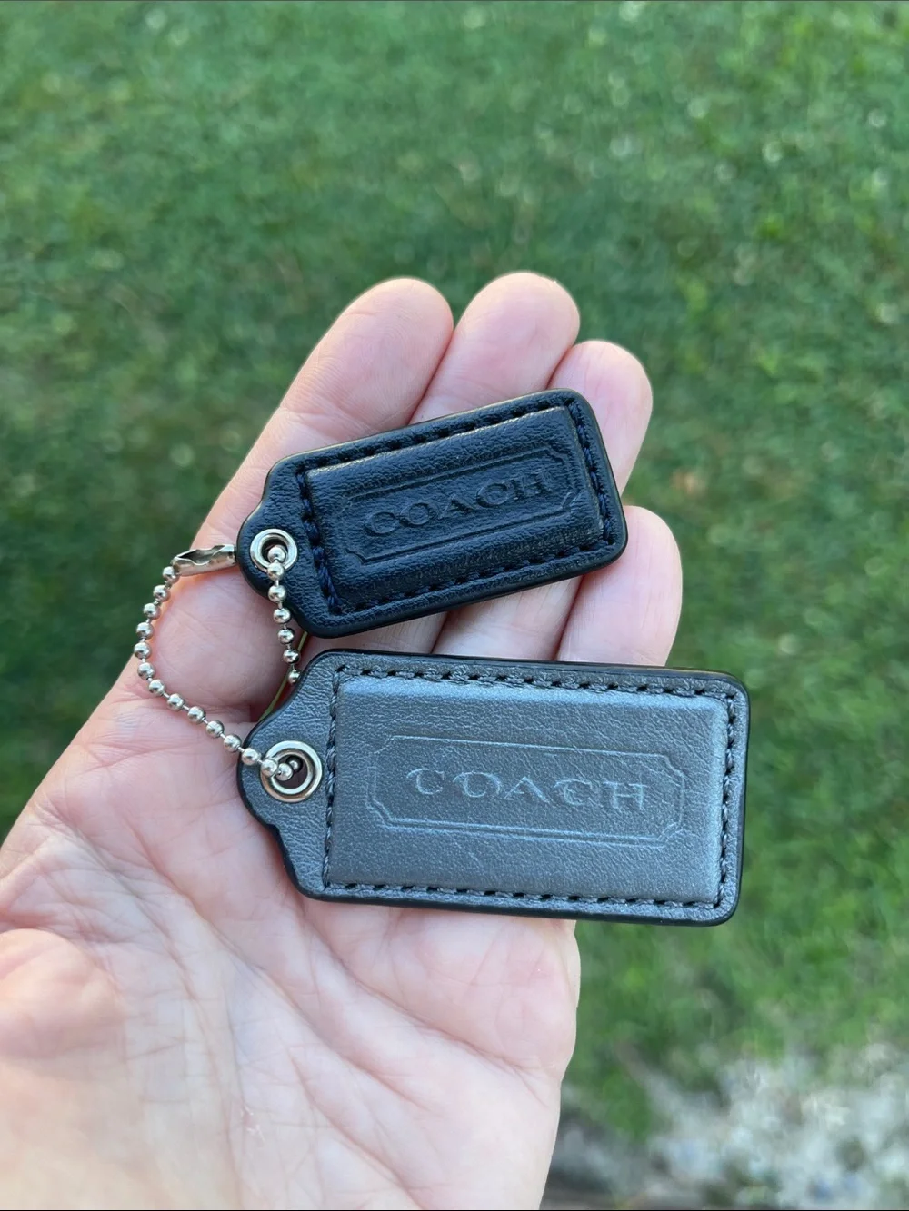 Coach Madison Op Art Ikat Isable Replacement Hangtags Only Dark Navy & Gunmetal
